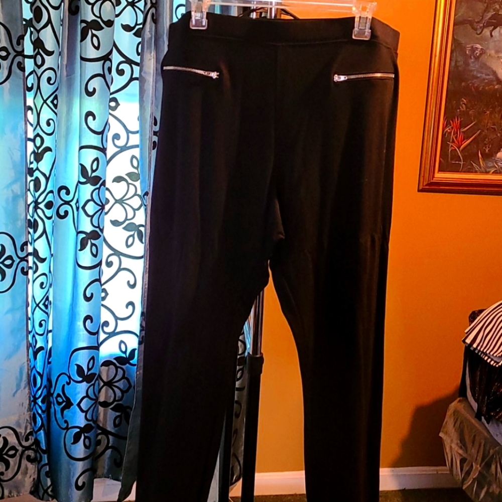 Black stretch pants